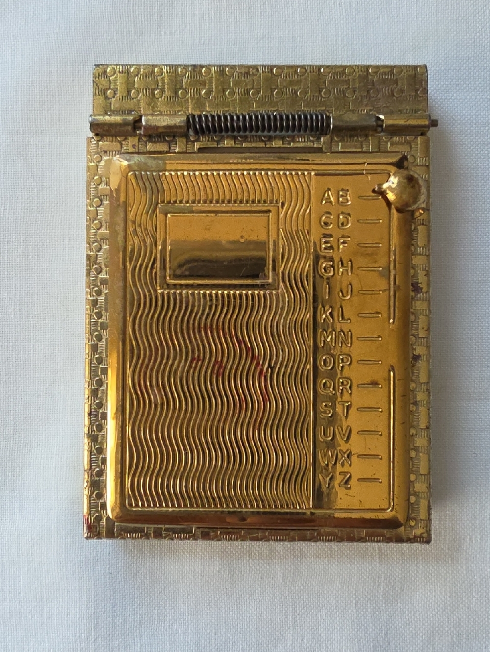 Vintage Gold-Tone  Address Book Rolodex
